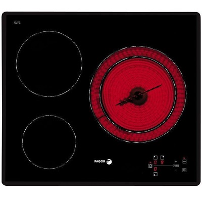 Стъклокерамичен плот за вграждане 3 зони - FAGOR 2V-33TS