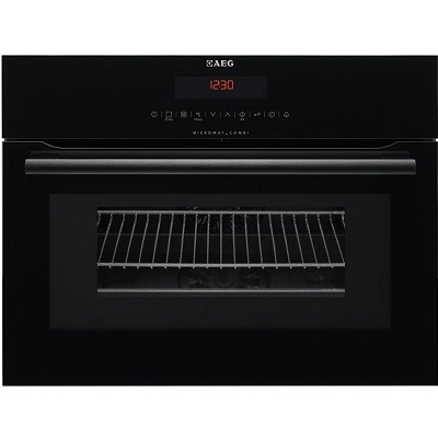 Мултифункционална фурна за вграждане с интегрирани микровълни 43л - AEG KM8403101B