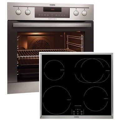 Фурна и плот за вграждане AEG-EP7304031M + HE634250X-B