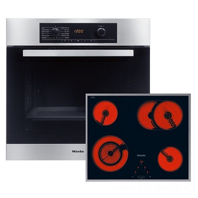 Фурна и плот за вграждане MIELE-H5241B + KM5613EDST\D