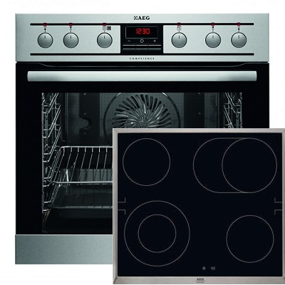 Фурна и плот за вграждане - AEG-EE1300351X + HE604060XB