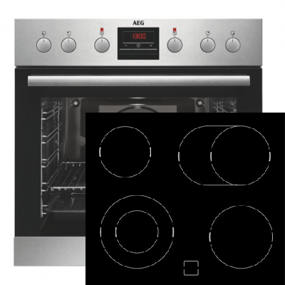 Фурна и плот за вграждане - AEG-EES33101ZM + LES6060F