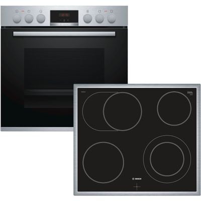 Фурна и плот за вграждане BOSCH - HEB513BS0 + NKN645GA1E