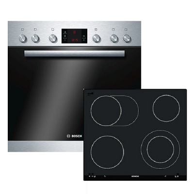 Фурна и плот за вграждане BOSCH-HEG73U151 + HTEF735	