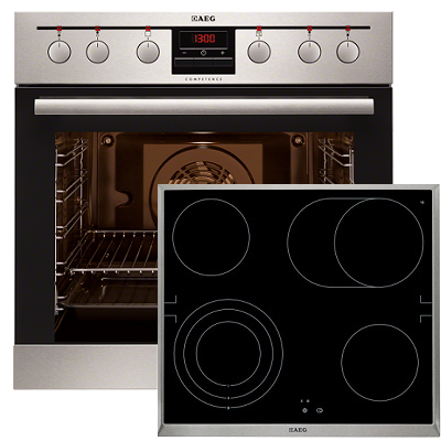 Фурна и плот за вграждане AEG-EE3003061M + HE604070XB