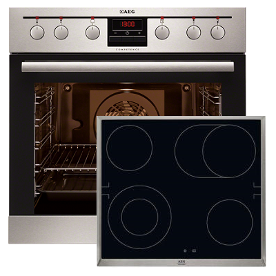 Фурна и плот за вграждане AEG-EE3003061M + HE604060XB