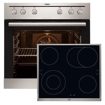 Фурна и плот за вграждане AEG-EE3000021M + HE604060XB