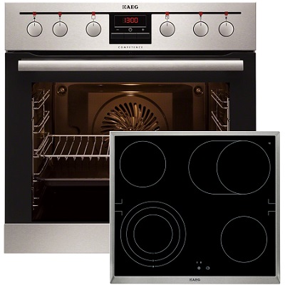 Фурна и плот за вграждане AEG-EP3003031M + HE604070X-B