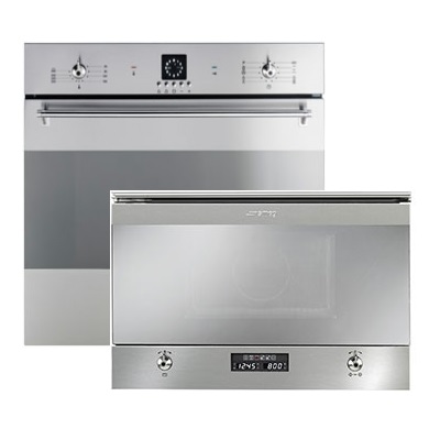 Пакет фурна и микровълнова за вграждане SMEG-SCP399X-8 + MP322X