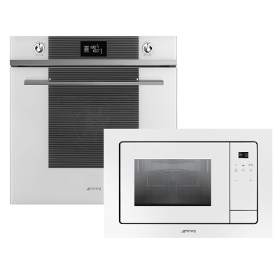 Комплект фурна и микровълнова за вграждане - SMEG SF6102TVB+FMI120B2