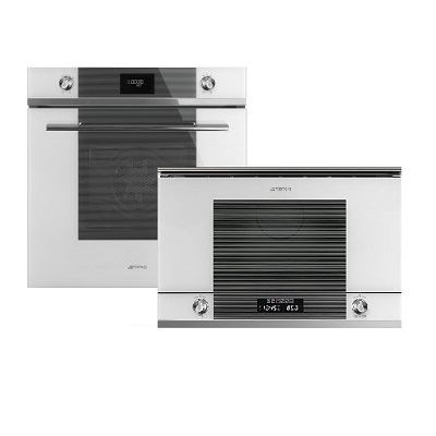 Комплект фурна и микровълнова за вграждане - SMEG SFP6101TVB1+MP122B1