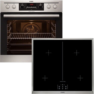 Фурна и плот за вграждане AEG-EEB351010M + HE634400XB