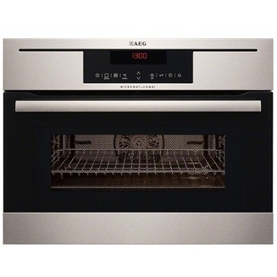 Мултифункционална фурна за вграждане с интегрирани микровълни 43л - AEG KM8403021M