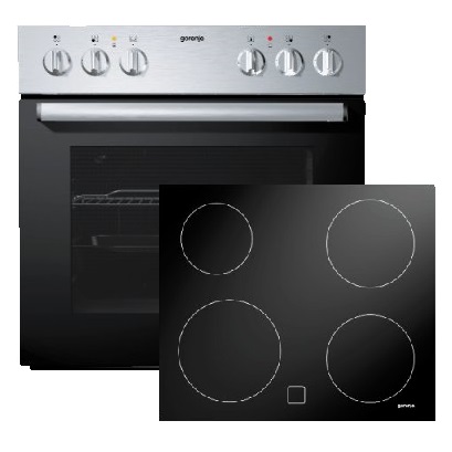 Фурна и плот за вграждане GORENJE-BC5101ZX + ECD611SC
