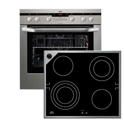 Фурна и плот за вграждане AEG-E3191-4M + 61200M-MN