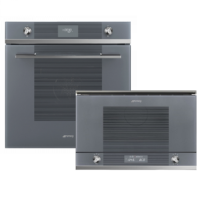 Комплект фурна и микровълнова за вграждане - SMEG SFP6101TVS1+MP422S
